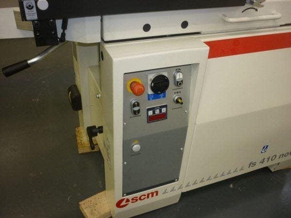 Side shot of the SCM Model FS410 Nova Combined Planer Thicknesser in a warehouse