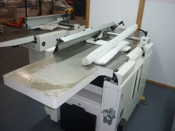 Side shot of the SCM Model FS410 Nova Combined Planer Thicknesser in a warehouse