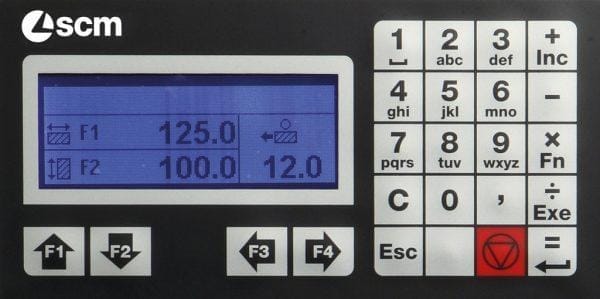 SCM Profiset 40EP 4-Sided Planer with 2.3m Infeed table Control Panel