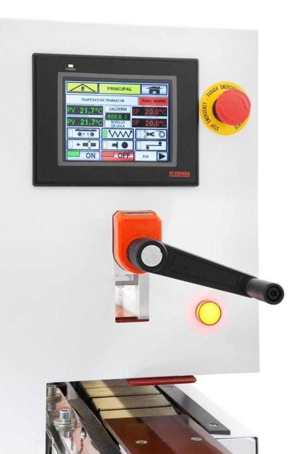 Touch screen control panel on a Cehisa Flexy Series