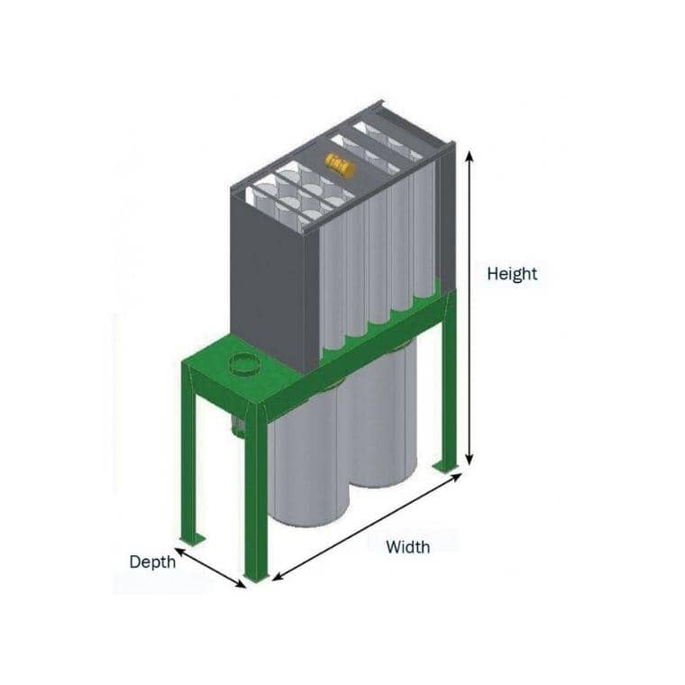 MK6 Extended MTFA 6 Bag Dust Extractor from Inventair