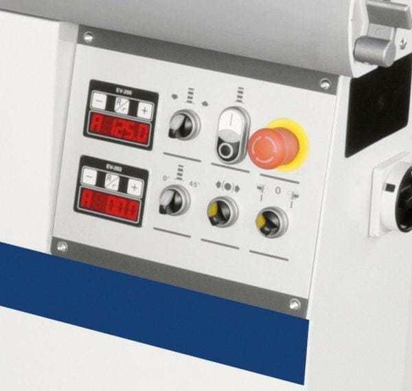 Control panel on the Minimax T55 W Elite S Spindle Moulder with Sliding Table