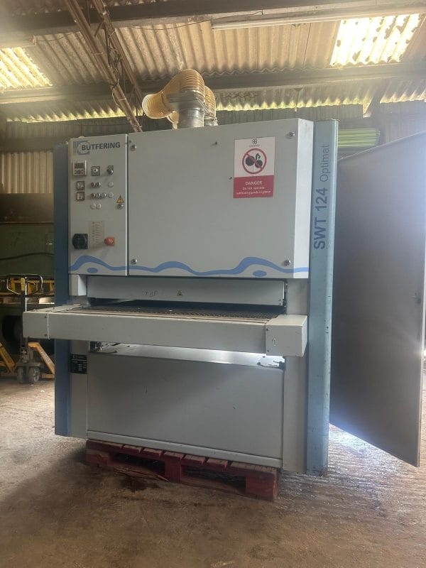 USED BUTFERING THROUGHFEED TWIN BELT WIDEBELT SANDER MODEL SWT 124